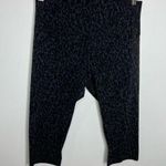Lululemon black animal print leggings knee length below the knee size 12 Photo 0