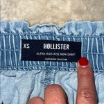 Hollister Blue Jean Shorts Relaxed Fit Elastic Waist Photo 2