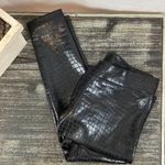 EXPRESS Black faux Leather Animal Print Leggings Pants NEW XXS Photo 1