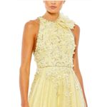 Mac Duggal  lemon high low embellished high neck sleeveless gown NEW Photo 2