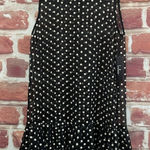 Lulus  Dress XL Black White Chiffon Embroidered Floral Sheer High Neck Photo 0