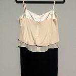 BCBGMAXAZRIA  Cream & Black Silk Spaghetti Strap Cocktail Party Dress Size 6 Photo 0