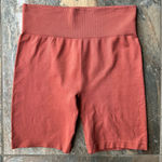 Maurice's Burnt Orange High Rise Seamless Textured Bike Shorts Women’s Size XL Photo 0