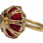 SARAH COV Vintage Dome Red Ring Size 5 Photo 3