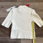 Courreges Logo Embroidered Ribbed Knit Crop Top White Photo 14