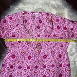 Victoria's Secret  Pink/white/gold Silk Blouse/Tunic Size M/L Photo 5