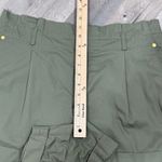 Loft ‎ Pleated Cuff Hem High Waist Paperbag Shorts Khaki Green 6 Photo 10