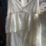 Abercrombie & Fitch babydoll Cream Lace ruffled mini dress Photo 7