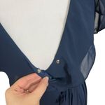 Jenny Yoo NWT Faye Chiffon Maxi Dress Navy Bridesmaid Gown Women’s Size 0 Photo 7