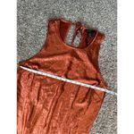 House of Harlow NWT 1960 Maxi Midi Dress Satin Silky Burnt Orange Open Back XL Photo 7