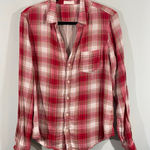 CP Shades  Red Plaid Long Sleeve Cotton Button Up Pocket Flannel Shirt Size M Photo 0