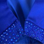 La Femme  Sexy Short Mini Cutout Cocktail Dress Blue Rhinestones Size 2 S… Photo 12