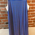 Chico's Chico’s Blue Striped Double Layered Dress Photo 5