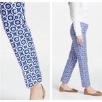 BODEN RICHMOND 7/8 FLORAL BLUE WHITE PRINT STRETCHY PANTS 6 Photo 3