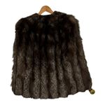 Vintage Arnold Constable Paris & Fifth Avenue New York Brown Fur Cape Size M Photo 2