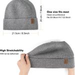 Winter Beanie Hats for Men Women, Fleece Lined Beanie Soft Warm Knit Hat Ski Stocking Cuffed Cap Photo 2
