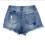 Lord & Taylor Desing Lab High waisted Frayed hem Denim Jean Shorts Beach Size 26 Blue Photo 1