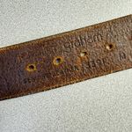 Jennifer Graham Leather Belt Womens Medium Brown Brass Buckle Embossed Boho 1.75 Photo 6