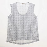 Athleta Breezy Muscle Tee Cobbletone Grey Size Small Gray Printed Tank Top Photo 3