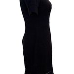 Yigal Azrouel NWOT Jacquard Short Sleeve Little Black Fit & Flare Dress Size 0 Photo 4