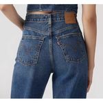 Levi's  Womens Ribcage Straight Jeans 31 High Rise Button Fly Blue Denim Classic Photo 2