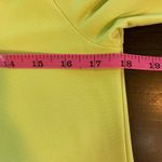 Clara Sun Woo Lime Green Tunic Small Made USA Stretch Asymmetric Hem Chartreuse Yellow Photo 5