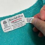 Talbots Vintage Emerald Green Knit Sweater Vest Button Detail Preppy V-Neck Top Photo 4