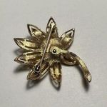 Avon Lotus Flower Gold Tone Brooch Pin Signed Photo 2