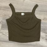 Bozzolo Mocha Brown Cropped Women's Tank Top Size Medium Photo 3
