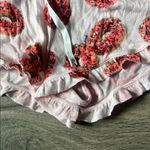 PINK - Victoria's Secret  Pink and Red Pajama Shorts with Ruffled Hem Photo 3
