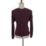 Altar'd State Altar’d State Ribbed Knit V Neck Long Sleeve Pullover Sweater Purple Small Photo 2