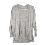 Madewell  Midland Long Sleeve Open Front Cardigan Sweater Small Gray Black Cotton Photo 2
