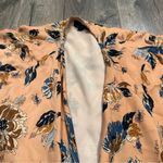 Topshop 8 Chateau Femme Print Satin Peach Kimono Jacket Topper Floral Photo 4