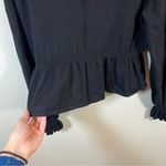 Ba&sh  Seoul Peplum Sweater Black V-Neck Women’s Small Photo 7