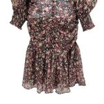 Anthropologie byTimo Ditsy Floral Print Chiffon Flounce Ruched Mini Dress Long Sleeve XS Photo 8