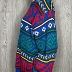 Vintage steel slopes geometric 80s 90s retro long sleeve shirt ski sweater lg Blue Photo 5