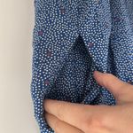 Lucky Brand 🍀 Women’s Blue With White/Red Polka Dots Casual Summer Dress Size M Photo 5