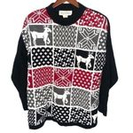 VINTAGE fair isle print ugly Christmas sweater Size L Photo 0