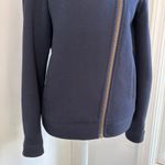 J.Crew Double Cloth Navy Blue Zip Up Jacket Size 2 Italian Wool Blazer XS Luxury Photo 2