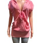 Pulp short sleeve hooded pink tee top M Size M Photo 0