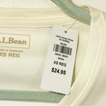 LL Bean White Short Sleeve Henley Top Size XS NEW Photo 1