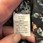 Jason Wu  Top Blouse Puff Sleeve Floral Tie Belted Chiffon Raw Edge Silk Size‎ 2 Photo 4