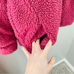 Forever 21 Button Up Sherpa Sweater/Jacket Maroon Sz Small Photo 6