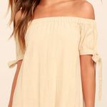 Lulus Beige Off The Shoulder Dress Photo 0