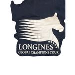 Longines Global Champions Tour Crew Polo Shirt L Navy 100% Cotton Made In Italy White Size L Photo 5