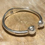 Lucky Brand  Pearl Open Cuff Hinge Bracelet Photo 4