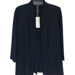 Eileen Fisher Womens Open Front Stretch Bracelet Sleeve Blazer Black Size PP NWT Photo 1