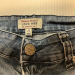 I Love H81  Shorts Womens Sz 25 Blue Denim Cut Off Jean Shortie Distressed Photo 2