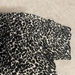 Sag Harbor Black and White Animal Printed Soft Cozy Short Sleeve Sweater Top Size M Photo 2