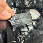 René Rofé Lingerie M/L Black Lace Mesh Babydoll Sheer Strappy Sexy Nightwear Size M Photo 5